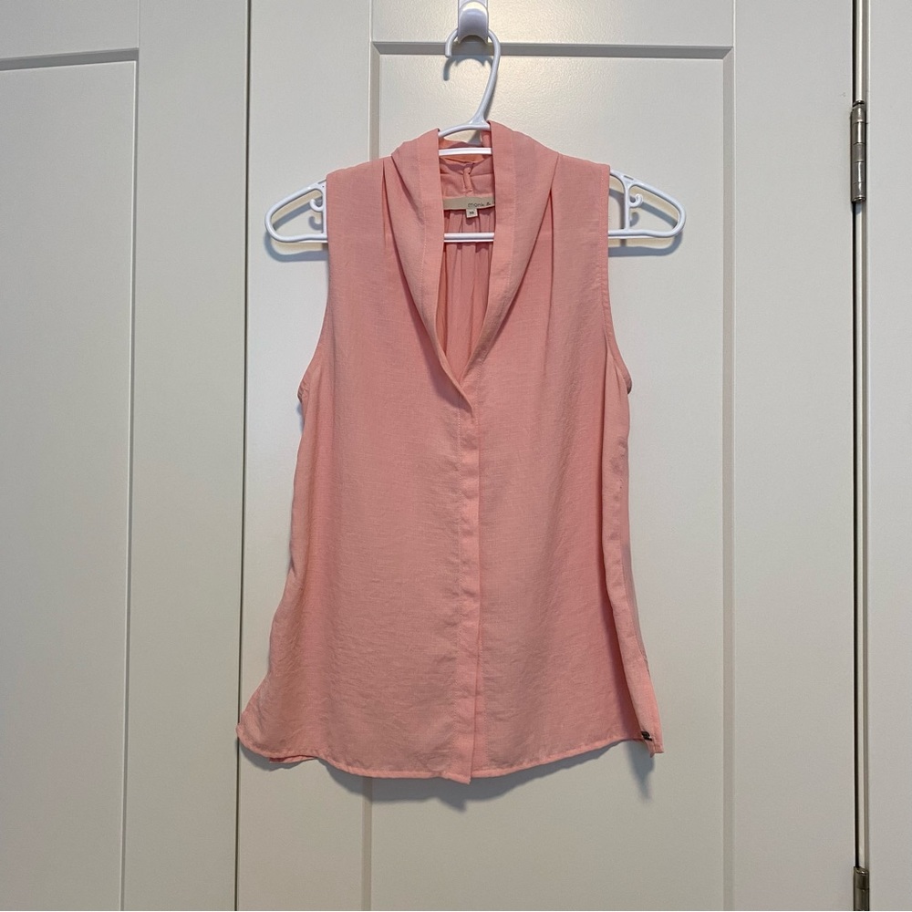 Monk & Lou Sleeveless Pink Blouse